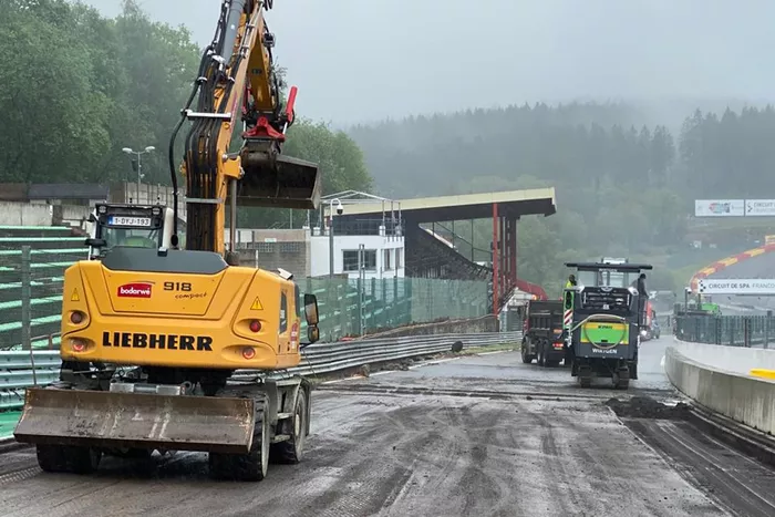 El circuito de Spa-Francorchamps después de una tormenta
