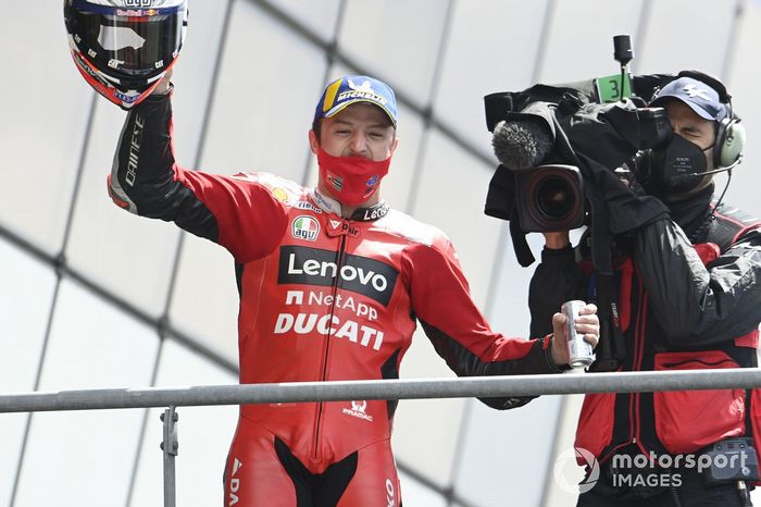 Podio: ganador de la carrera Jack Miller, Ducati