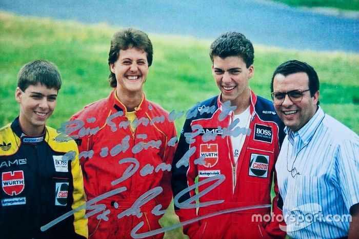 Domingos Piedade com Michael Schumacher