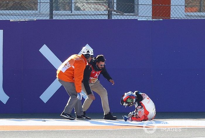 Francesco Bagnaia, Pramac Racing después de la caída