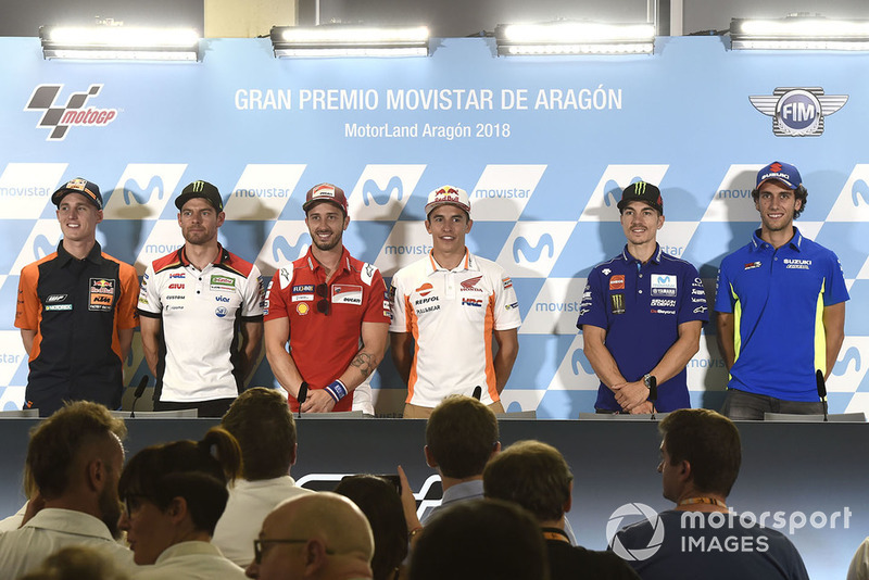 Пол Еспаргаро, Red Bull KTM Factory Racing, Кел Кратчлоу, Team LCR Honda, Андреа Довіціозо, Ducati Team, Марк Маркес, Repsol Honda Team, Маверік Віньялес, Yamaha Factory Racing, Алекс Рінс, Team Suzuki MotoGP