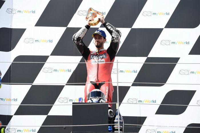 Podio: ganador Andrea Dovizioso, Ducati Team