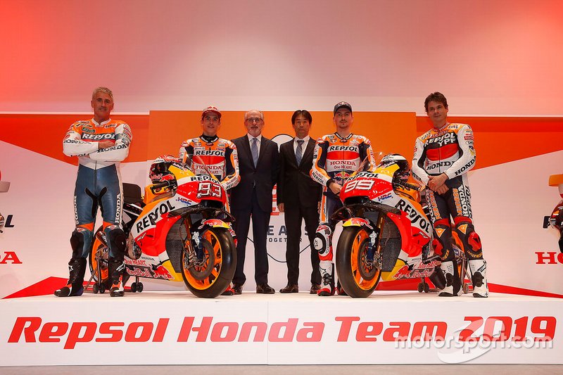 Mick Doohan, Alex Criville, Marc Márquez et Jorge Lorenzo, Repsol Honda Team
