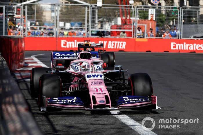 Sergio Pérez, Racing Point RP19,  Max Verstappen, Red Bull Racing RB15