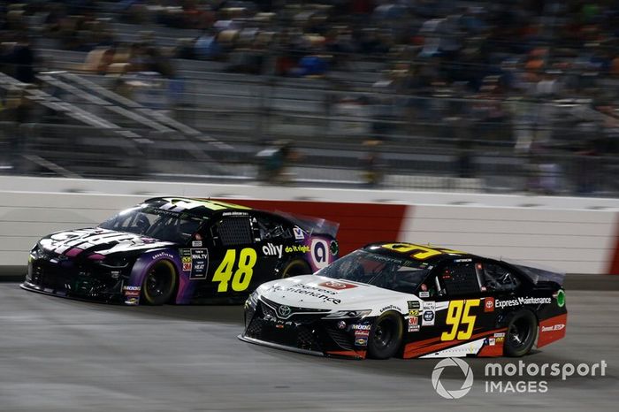  Jimmie Johnson, Hendrick Motorsports, Chevrolet Camaro Ally  Matt DiBenedetto, Leavine Family Racing, Toyota Camry Toyota Express Maintenance