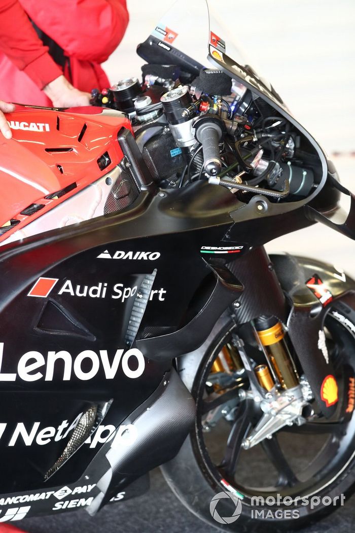 La moto Ducati de MotoGP