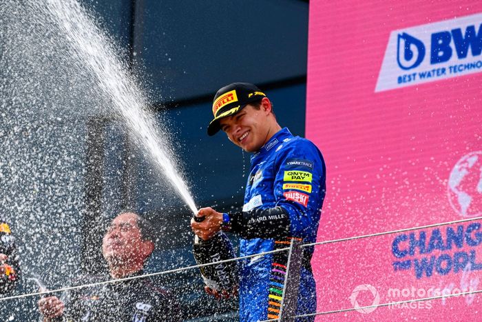 Podio: tercer lugar Lando Norris, McLaren