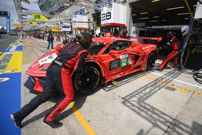 #13 AWA Racing Corvette Z06 LMGT3.R: Orey Fidani, Lars Kern, Matthew Bell