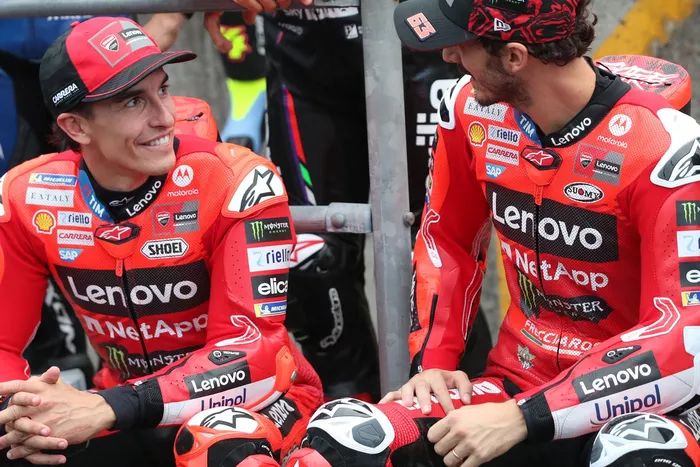 Francesco Bagnaia, Equipo Ducati, Marc Márquez, Equipo Ducati