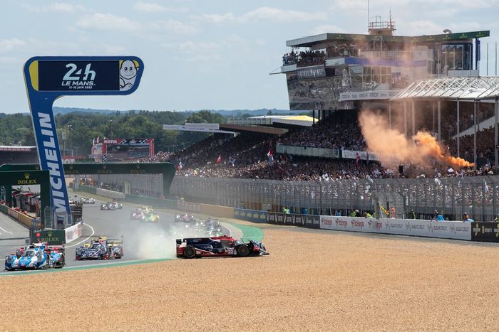 Choque del #22 United Autosports USA Oreca 07 - Gibson LMP2 de Philip Hanson, Filipe Albuquerque, William Owen