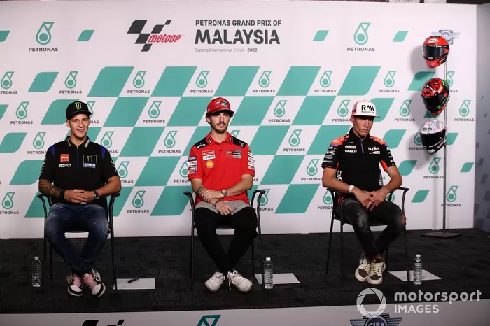 Fabio Quartararo, Yamaha Factory Racing Francesco Bagnaia, Ducati Team Aleix Espargaro, Aprilia Racing Team 