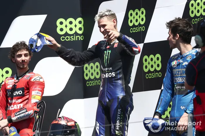 Podio: 1º Fabio Quartararo, Yamaha Factory Racing, 2º Francesco Bagnaia, Ducati Team, 3º Joan Mir, Team Suzuki MotoGP