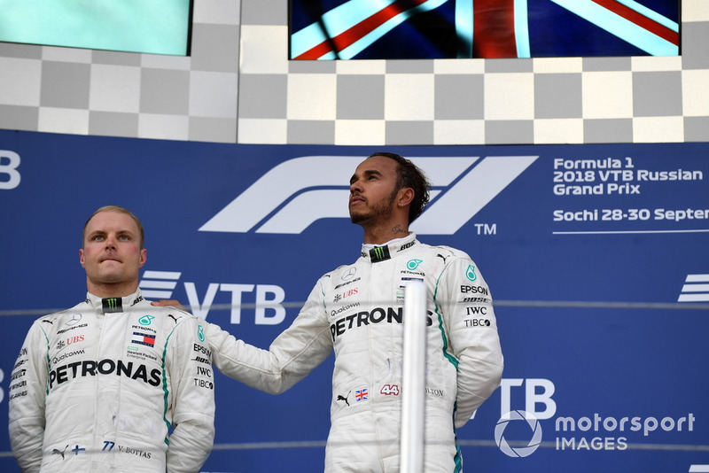 Lewis Hamilton, Mercedes AMG F1 ve Valtteri Bottas, Mercedes AMG F1