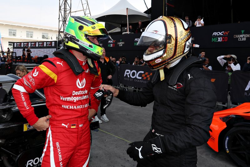 Mick Schumacher and Helio Castroneves 