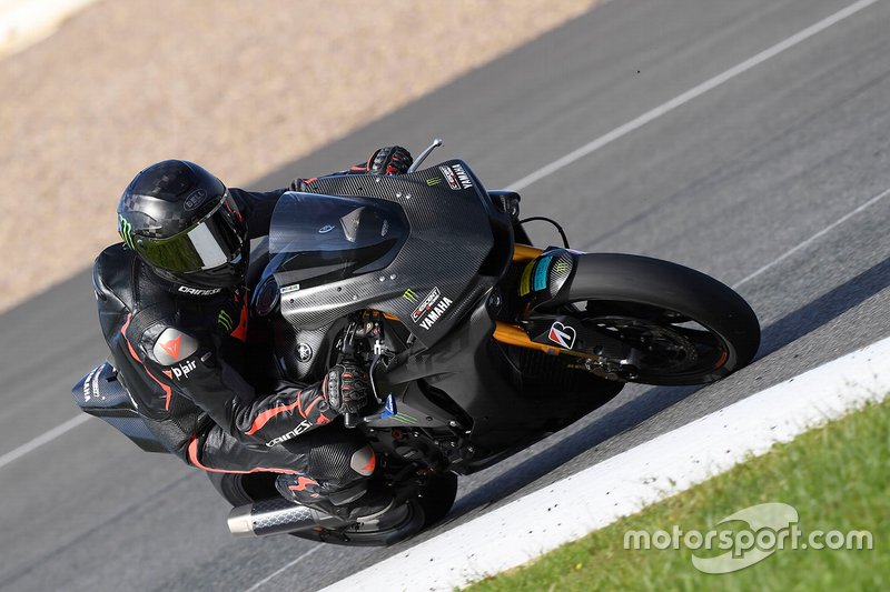 Lewis Hamilton is testing the Yamaha Superbike
