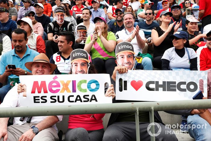 Fernando Alonso, McLaren y Sergio Perez, Racing Point Force India fans 