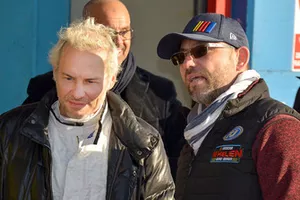 Jacques Villeneuve  with Jerome Galpin, CEO NASCAR Euro Series