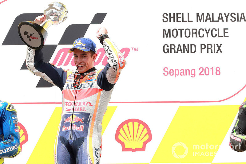 Подіум: переможець гонки Марк Маркес, Repsol Honda Team