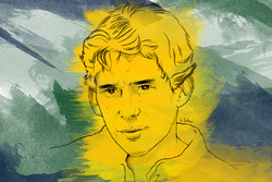 Porträt von Ayrton Senna