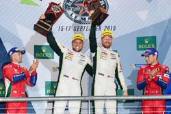 LM GTE Pro podium: first place Marco Sorensen, Nicki Thiim, Aston Martin Racing