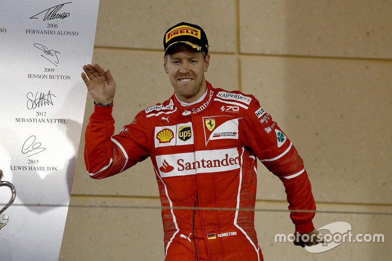 Podio: Sebastian Vettel, Ferrari