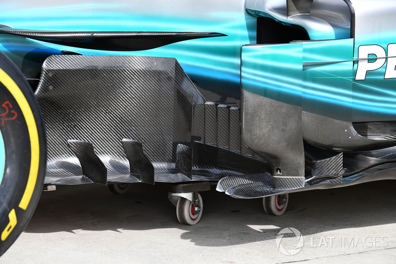 Область дефлектора Mercedes F1 W08