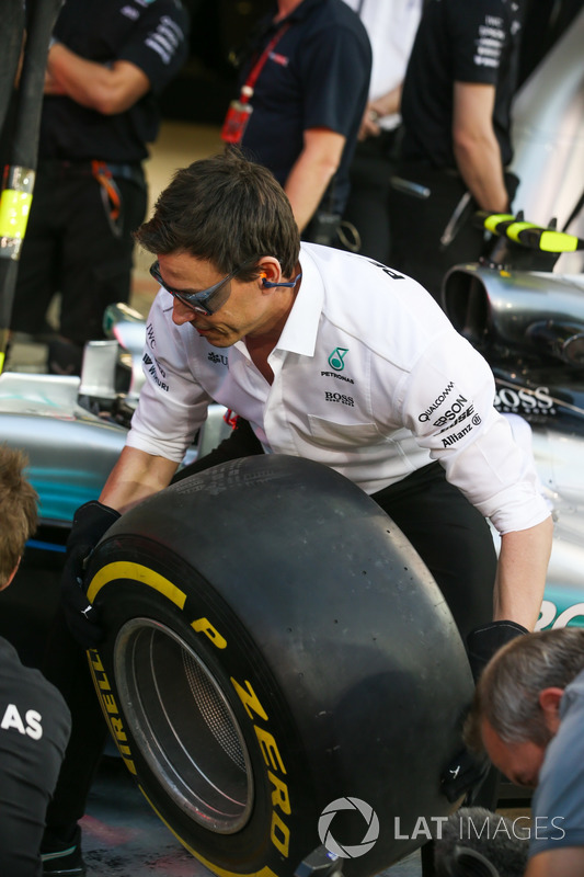 toto wolff, executive director mercedes amg f1, joins in, the
