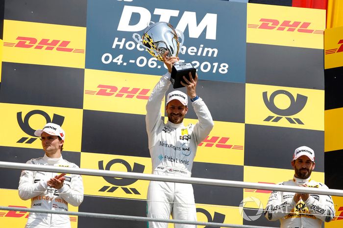 Podio: ganador de la carrera Gary Paffett Mercedes-AMG Team HWA, segundo puesto Lucas Auer, Mercedes-AMG Team HWA, tercer lugar Timo Glock, BMW Team RMG