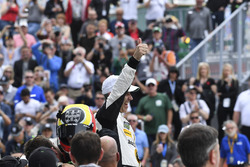 #5 Action Express Racing Cadillac DPi, P: Joao Barbosa celebrates in Victory Lane