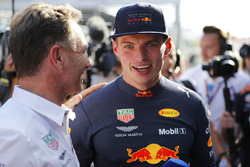 Max Verstappen, Red Bull Racing, and Christian Horner, Team Principal, Red Bull Racing