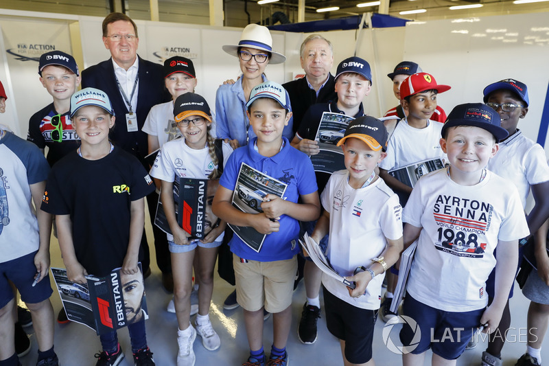 Michelle Yeoh, and her husband Jean Todt, President, FIA, with the Grid Kids