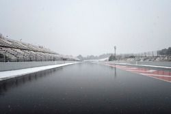 Circuit de Barcelona cubierto de nieve