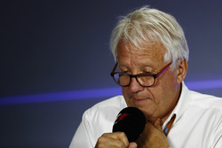 Charlie Whiting, FIA Race Director, holds a press conference,
