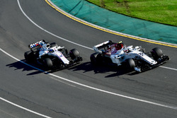 Charles Leclerc, Sauber C37 and Sergey Sirotkin, Williams FW41