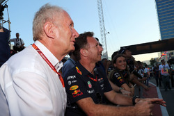 Dr Helmut Marko, Red Bull Motorsporları Danışmanı ve Christian Horner, Red Bull Racing Takım Patronu