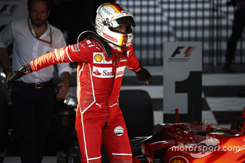 Race winner Sebastian Vettel, Ferrari