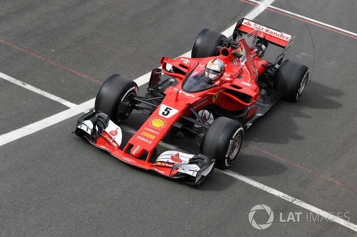 Sebastian Vettel, Ferrari SF70H, escudo