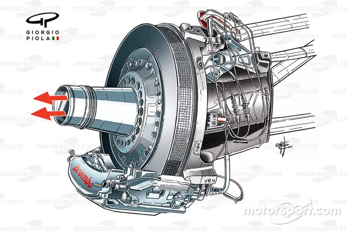 Freno delantero y conducto de freno del Red Bull RB9