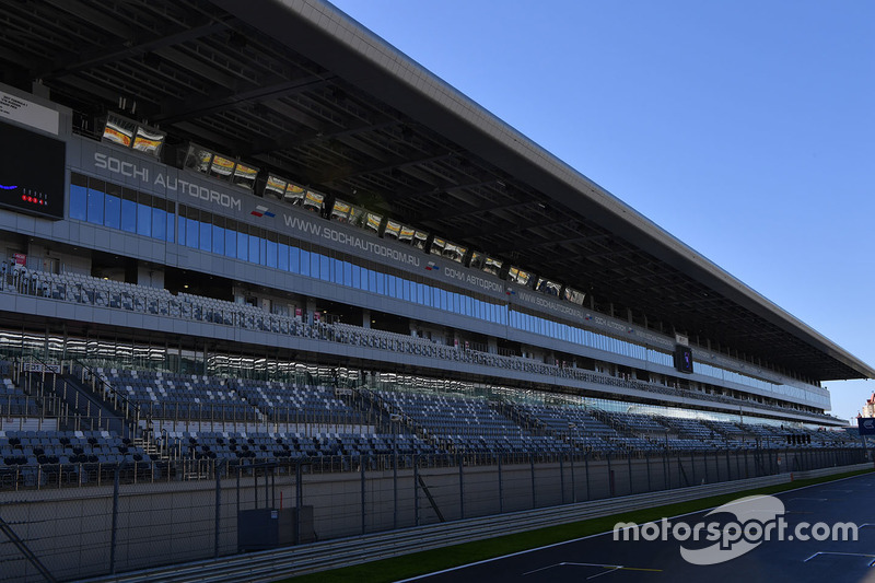 Grandstand and Track view