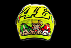 Nieuwe helm van Valentino Rossi, Yamaha Factory Racing