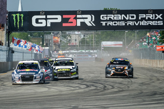 Mattias Ekström, EKS Audi Sport leads at the start