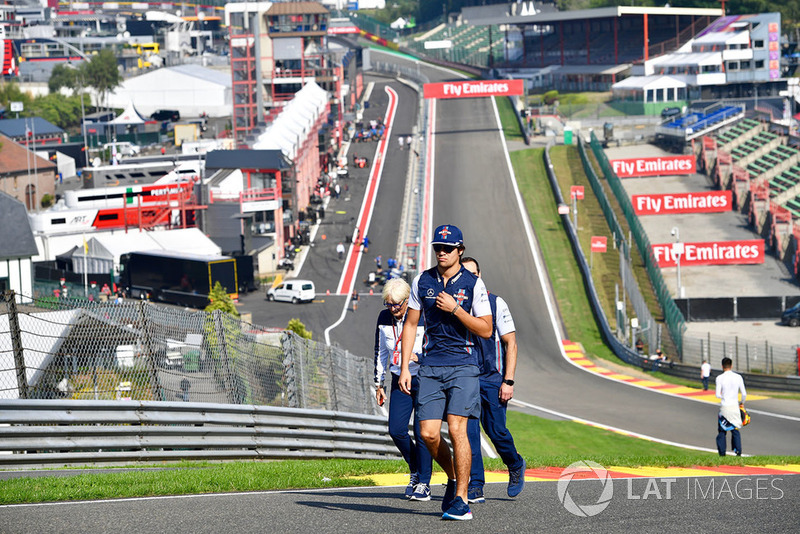 Lance Stroll, Williams Racing walks the track