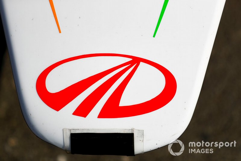 Mahindra Racing logo on the nose of the M5 Electro