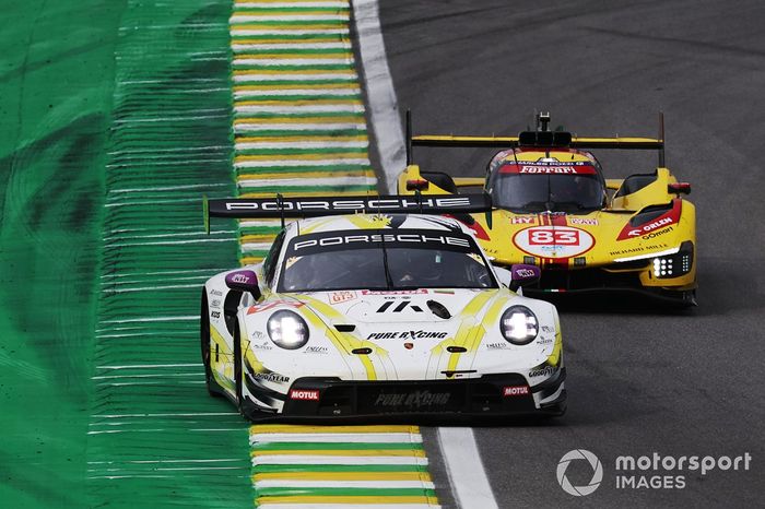 #92 Manthey Purerxcing Porsche 911 GT3 R LMGT3: Aliaksandr Malykhin, Joel Sturm, Klaus Bachler, #83 AF Corse Ferrari 499P: Robert Kubica, Robert Shwartzman, Yifei Ye