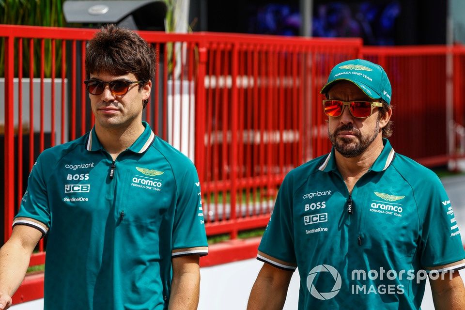 Lance Stroll, Aston Martin F1 Team, Fernando Alonso, Aston Martin F1 Team 