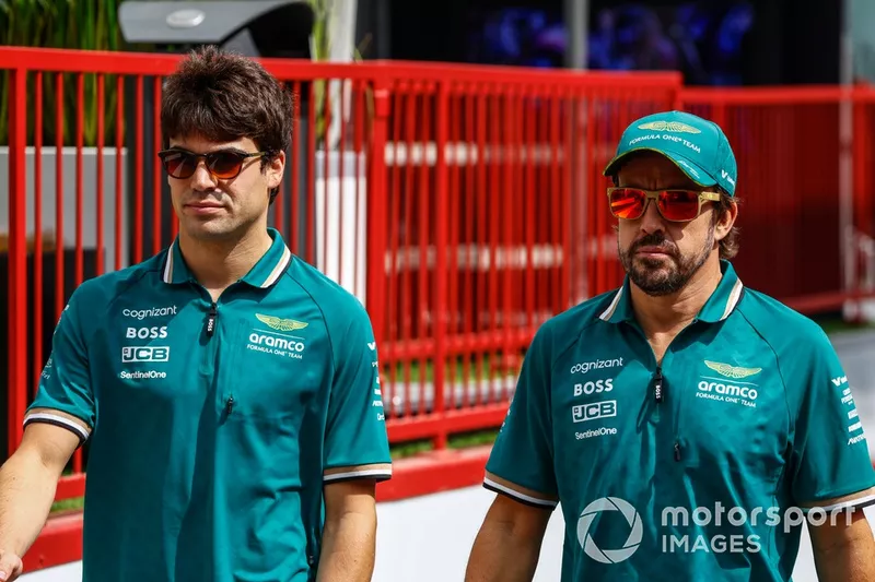 Lance Stroll, Aston Martin F1 Team, Fernando Alonso, Aston Martin F1 Team 
