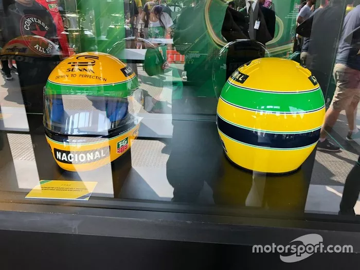 Capacetes de Ayrton no Festival Senna Tribute