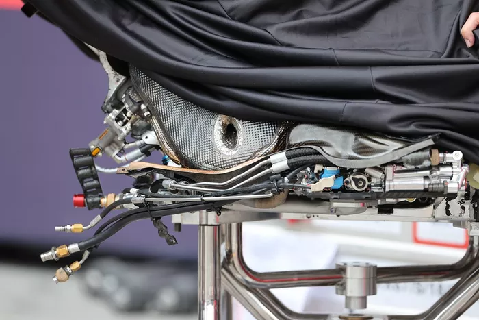Detalle del motor del Red Bull Racing RB16B
