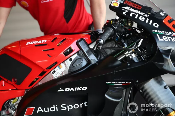 La moto Ducati de MotoGP