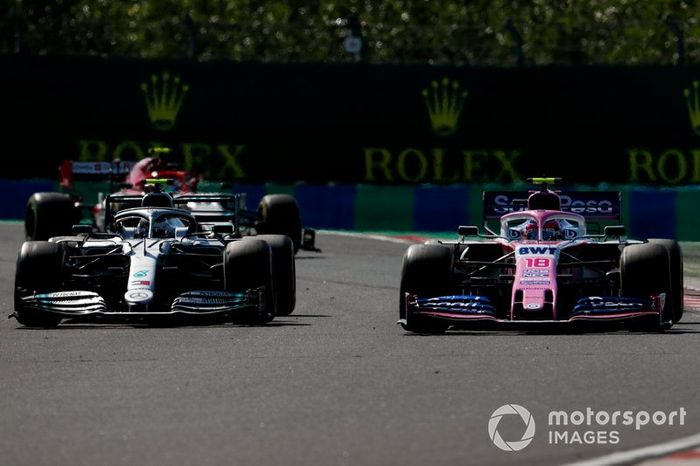 Valtteri Bottas, Mercedes AMG W10, Lance Stroll, Racing Point RP19